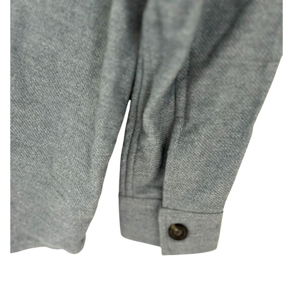 Everlane Oversized Shirt Jacket military style Gray Blue Pockets Size XSmall - Picture 8 of 11